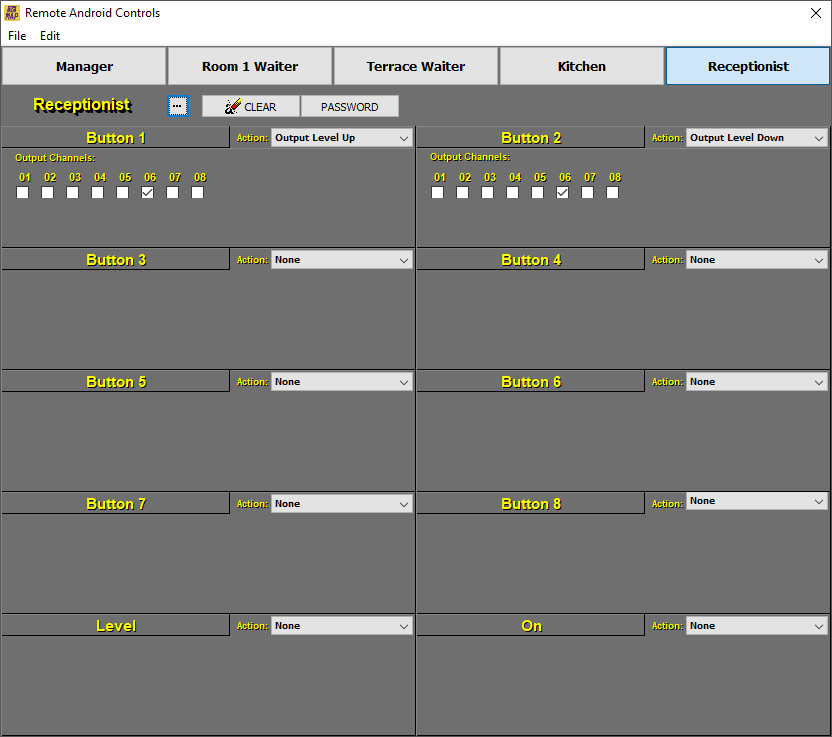 Receptionist Profile Settings
