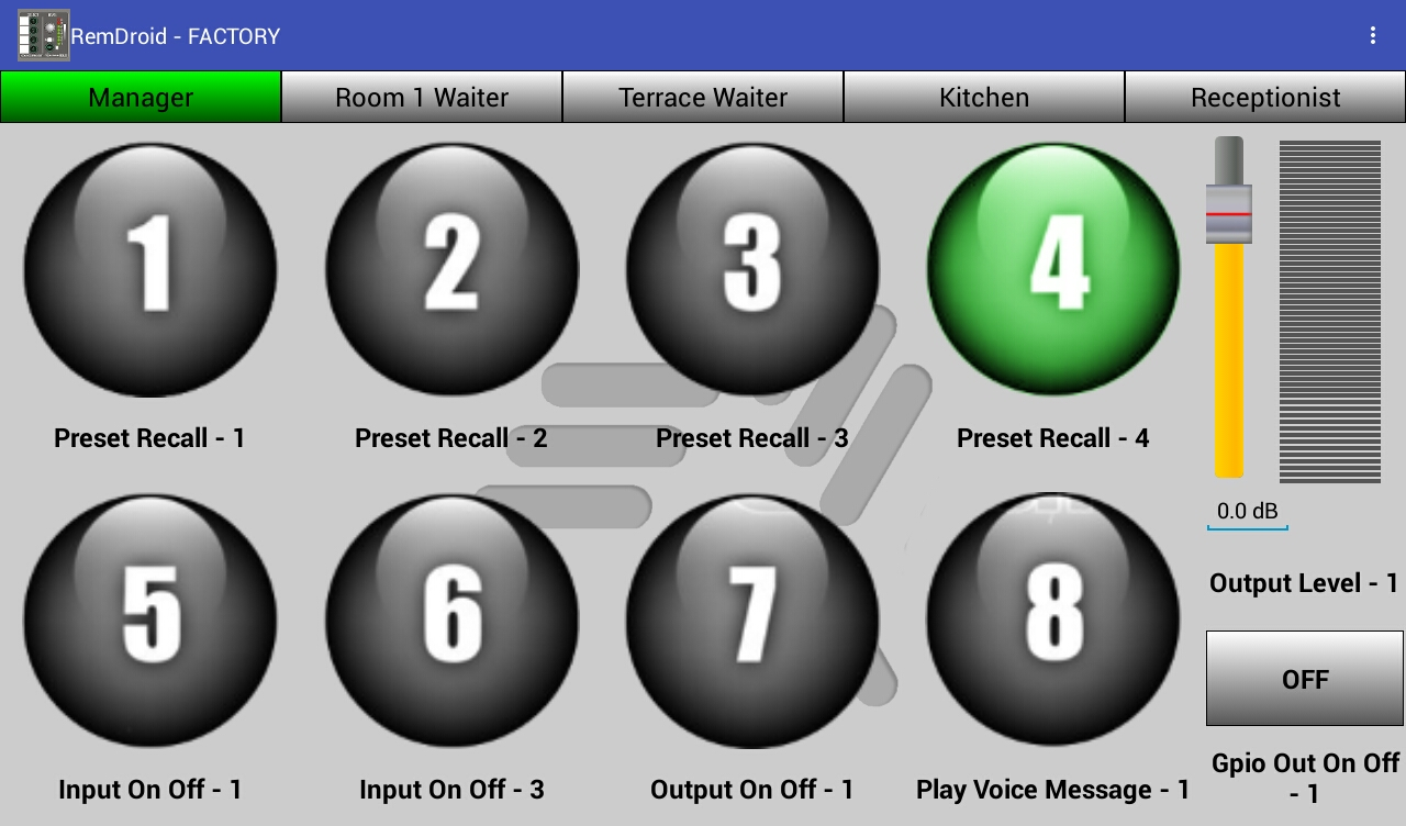 Manager Profile with default named buttons